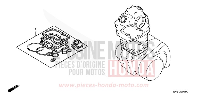 DICHTUNG SATZ A von CRF150R "Big Wheels" EXTREME RED (R292) von 2012